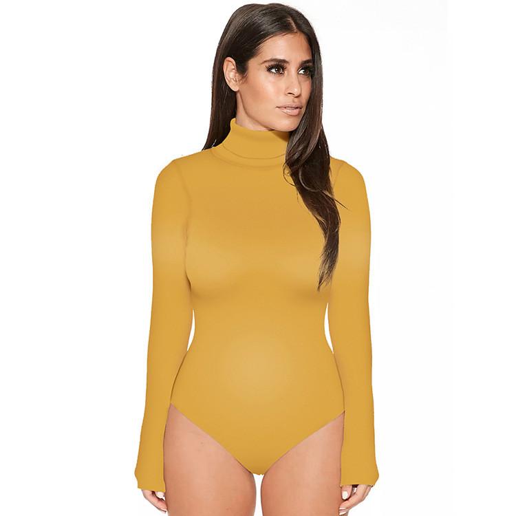 Urban Style Bodysuit For Women With Milk Silk Fabric And Button Details For Casual Wear