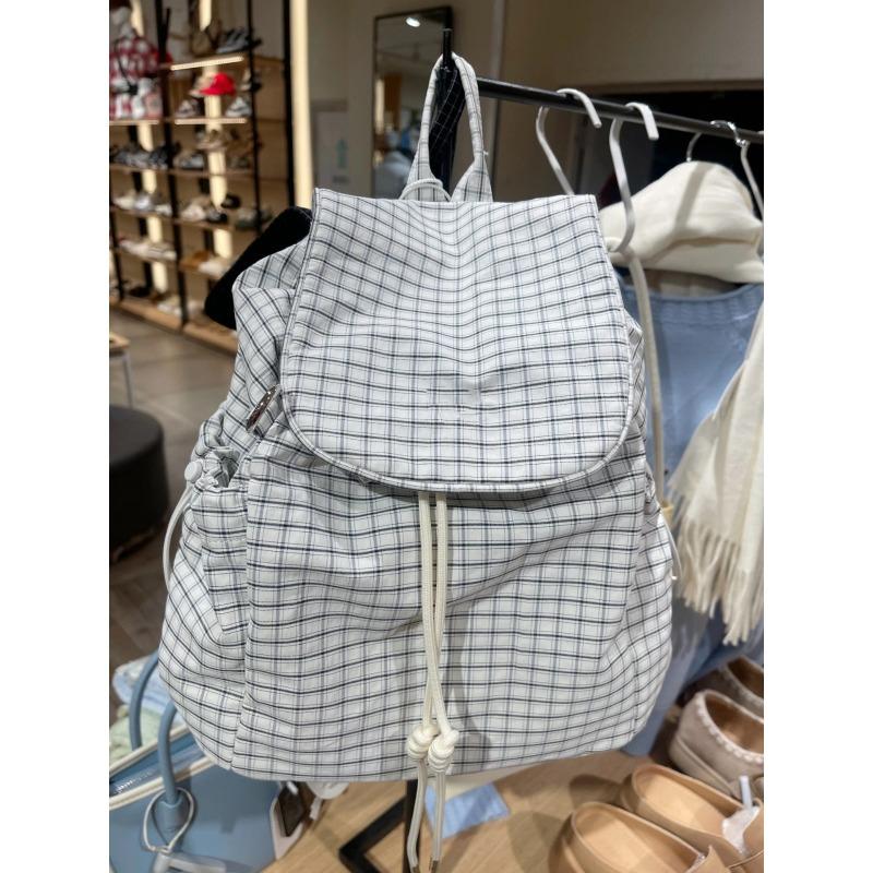 Рюкзак для отдыха, Модный школьный рюкзак на шнурке со складками, Вместительная сумка на два плеча белый