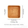 Handwoven Rattan Storage Basket Square Wicker Tray Picnic Basket Bread Food Plate Fruit Cake Sundries Box Kitchen Decoration