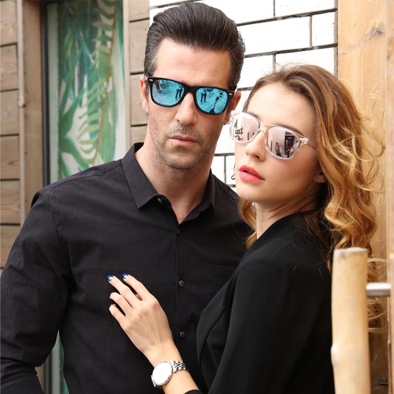 RMM New Clear Sunglasses Women Men Transparent Frame Night Vision Sun Glasses Mirror Reflective Glasses UV400 Eye Wear