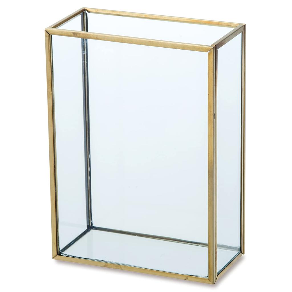 Posh Living Frame Flower Vase, Solid, Clear, Size: Approx. W12 D6 H16.5 (22696)