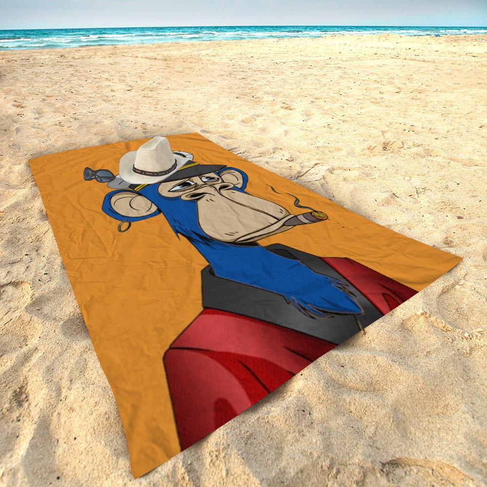 Bored Ape Yacht Club Microfiber Beach Towel Absorbent Quick dry Soft Yoga Swimming Resort Mountain Climbing Towel