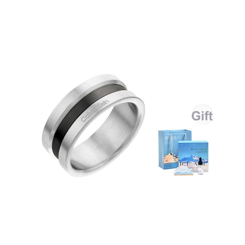 Calvin Klein Industrial Metal Series True Self Metal Design Ring Men rings Gold Silver 35000060