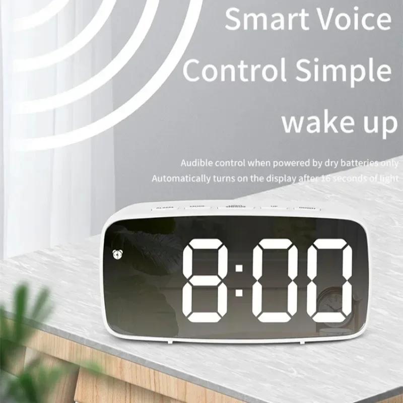 Digital Alarm Clock USB Powered Temperature Date Week Night Mode Sleep Clock 12/24H Bedroom Decoration Electronics Clocks Desk