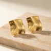 Geometry Texture Earring for Women Studs, Exaggerated Square Gold Color Earring, Statement Jewelry Wholesale
