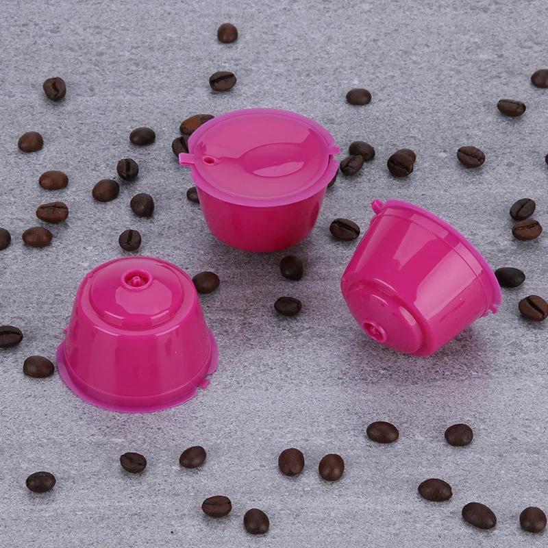 UNTIOR3Pcs Reusable Coffee Capsule Kits for Nescafe Dolce Gusto Machine Refillable Capsules Pod Compatible Filter Cups Dispenser