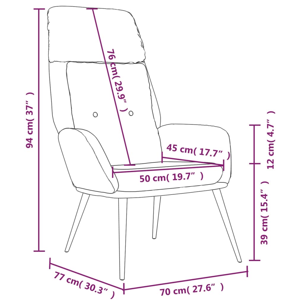 Recliner Chair Cream Suede Look