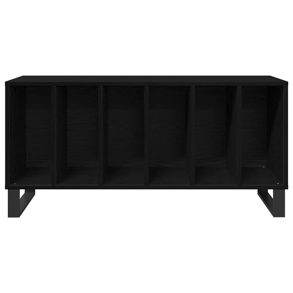 Vinyl Record Cabinet Black Oak Effect 100 x 38 x 48 cm
