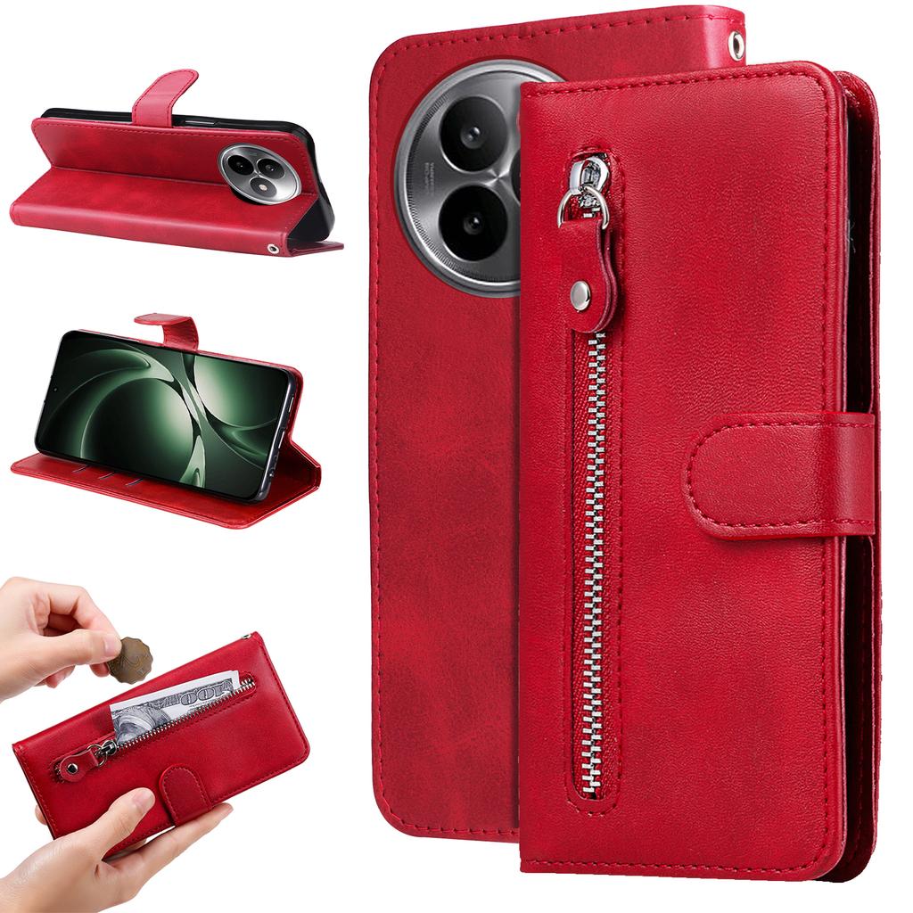 For Xiaomi Redmi K80 Ultra 5G PU Leather Cases with Zipper Pocket Wallet Phone Cover Stand