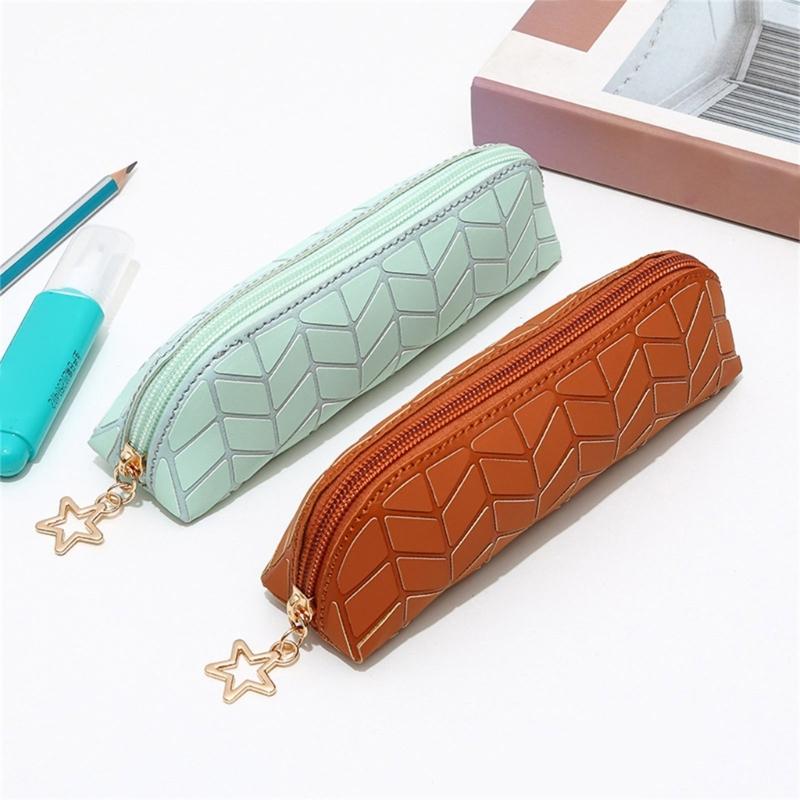 Zippered Design Pen Holders Premium Pen Storage Bag Stationeries Case Pencil Organizers For Students and Professional