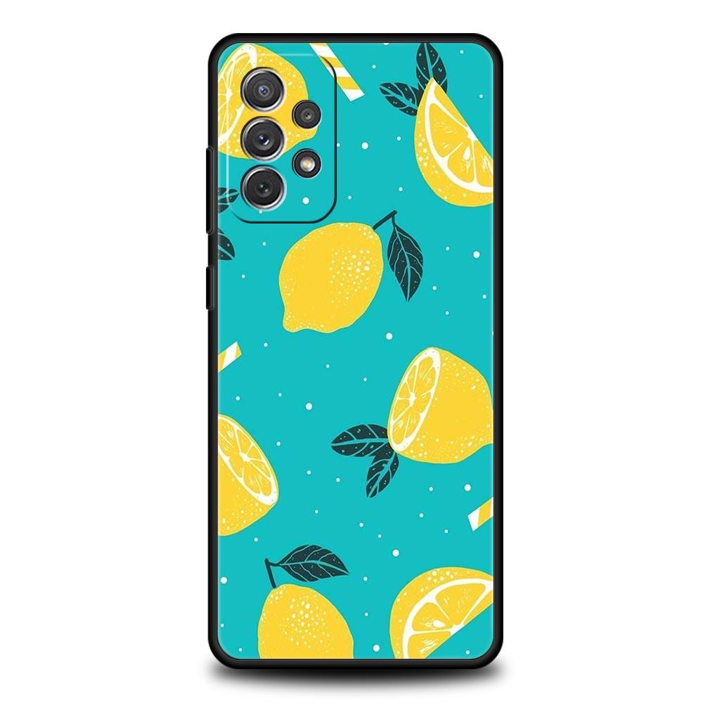 Phone Case For Samsung Galaxy A13 A51 A71 A41 A31 A21S A11 A01 A03S A12 A32 A52 A22 A23 A33 A53 A73 5G Cover Mediterranean Lemon