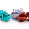 3D Printed Rabbit Eggs Ornament Animal Model Easter Rabbit Home Desktop Ornament Happy Easter Gift For Kids