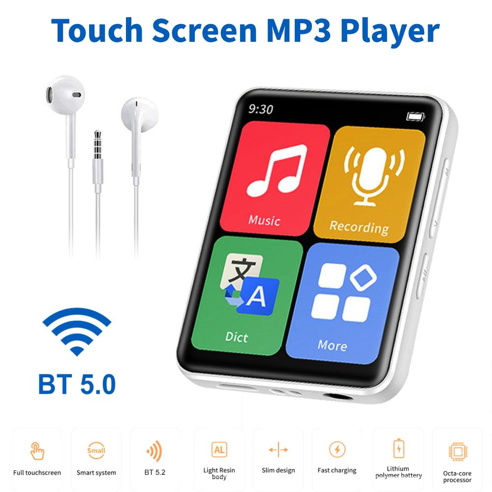 2025 New MP3 Player Bluetooth 5.2 MP4 Music Player 1.77-Inch Touch Screen Music Player with FM Radio Sports Walkman Up to 128 GB