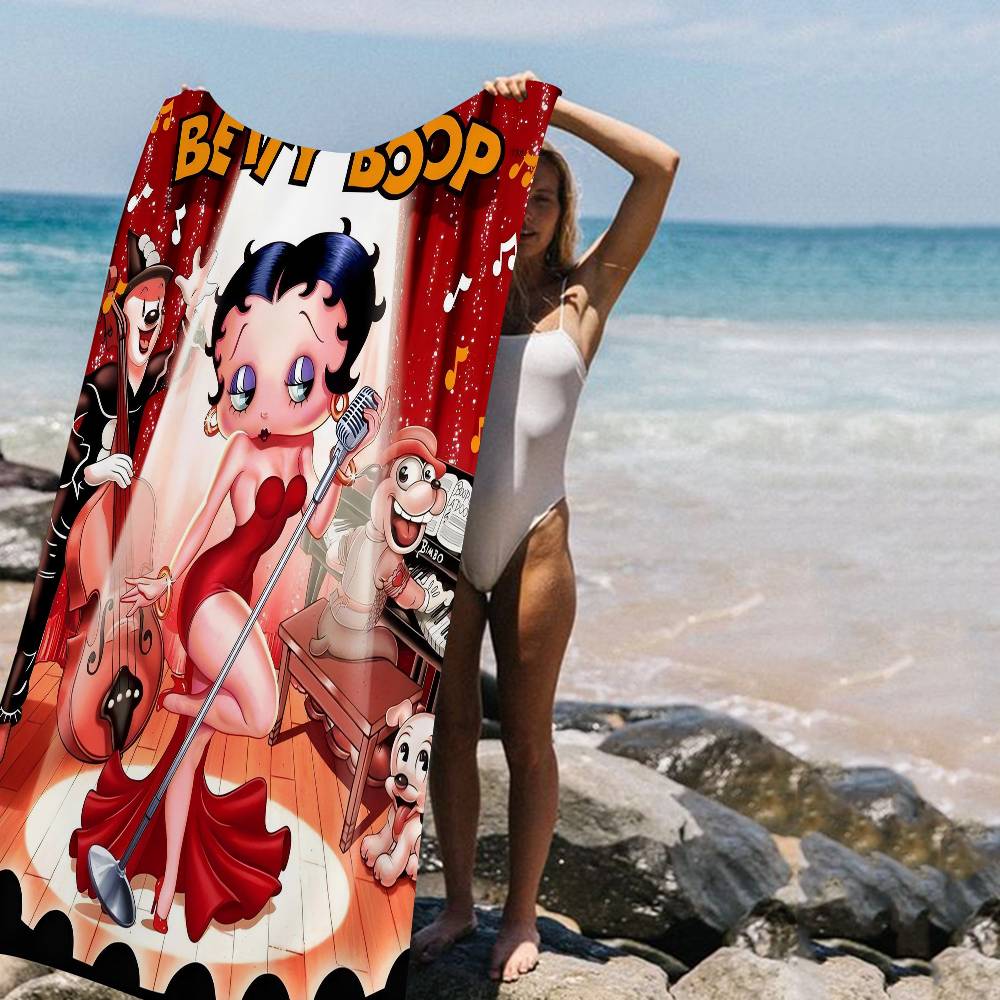 B-BettyS Boop Microfiber Beach Towel Absorbent Quick Dry Soft Yoga Swimming Resort Mountain Climbing Towel