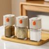 Adjustable Quantitative Salt Shaker Glass Seasoning and Spices Jar for Cooking Multipurpose Kitchen Condiment Bottle