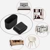 12-4pc NonSlip Oval Chair Leg Caps,Black Clear Furniture Pad,Scratch Proof Floor Protectors for Table Chair Leg,Furniture Guard