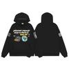 Unisex Broken Planet Print Velvet Hoodie - Trendy & Casual