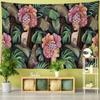 Tropical Plant Tapestry Wall Hanging Girl Psychedelic Witchcraft Natural Bohemian Hippie Bedroom Home Decor