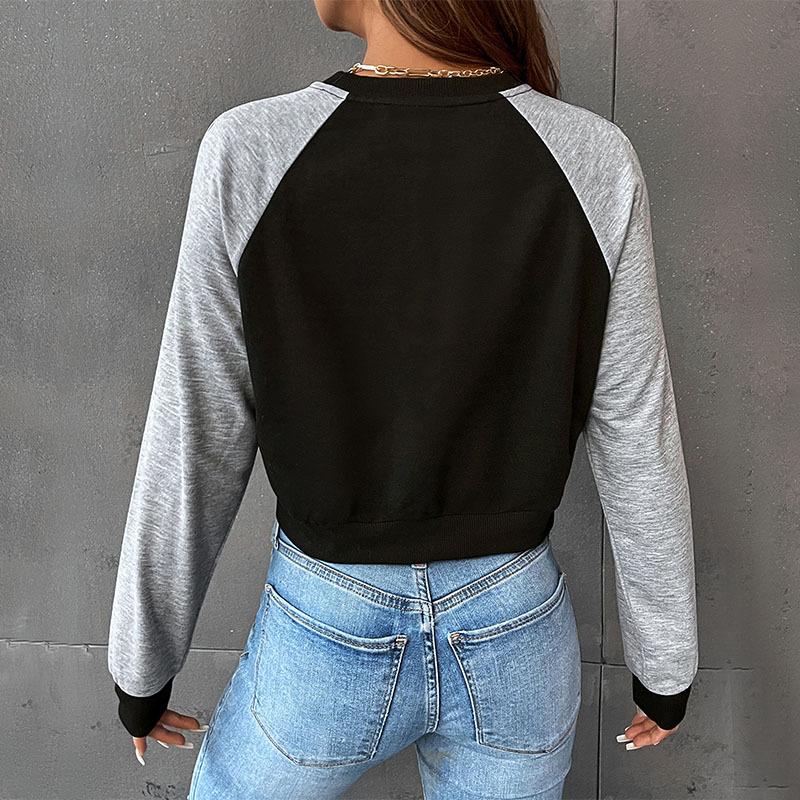 Comfort Casual e Versatilità Autunno Donna Manica Lunga Sezione Corta Maglione Autunnale