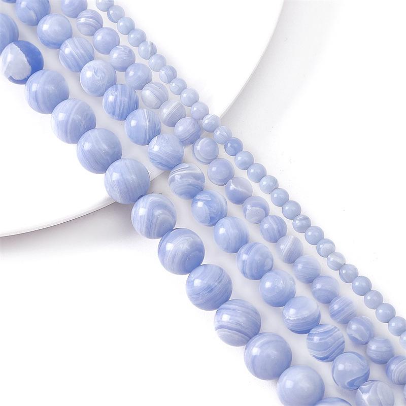 Synthetic Stone Round Beads for DIY Jewelry: Loose Beads with Straight Holes for Handmade Bracelets, Necklaces, Pendants, and More