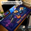 Music Theme Personalized Mouse Pad Custom Name Text Non Slip Desk Pad For Laptop Office Desktop