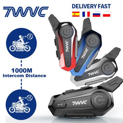 X1Plus Interkom Motocyklowy Zestaw Słuchawkowy Bluetooth 5.0 Dla 2 Użytkowników Zasięg Interkomu 1000M Komunikacja Bezprzewodowa Walkie-talkie