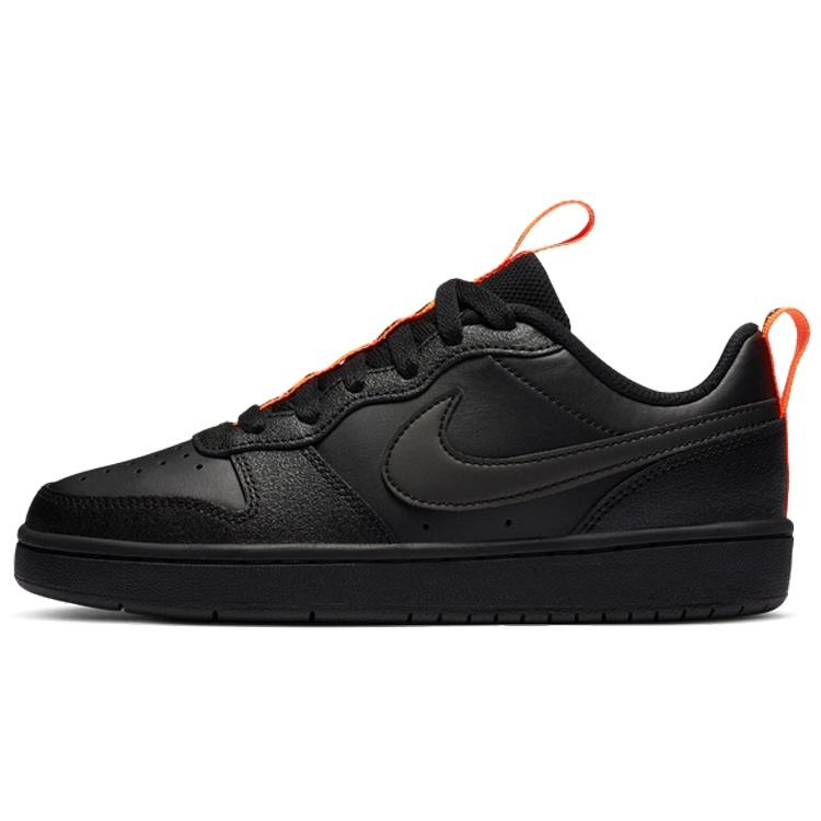 (GS) Nike Court Borough Low 2 SE Black Orange Kids CT3964-001 EU 36