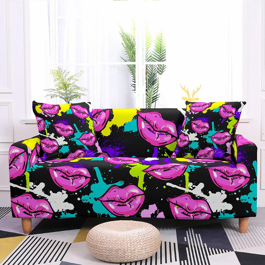 

Чехол для дивана с мультяшным принтом поцелуя, эластичный чехол для дивана для гостиной, полиэстер, эластичный чехол для дивана, чехол для кресла