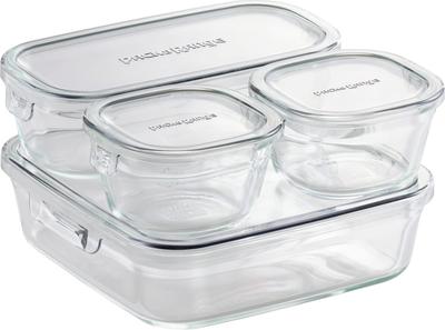 Iwaki Karščiui atsparaus stiklo laikymo indas Vėsiai pilka Sistemos rinkinys Mini pakuotė ir Range PCPRN4GY22