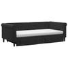Extendable Daybed with Drawers Black 90x190 Cm Velvet