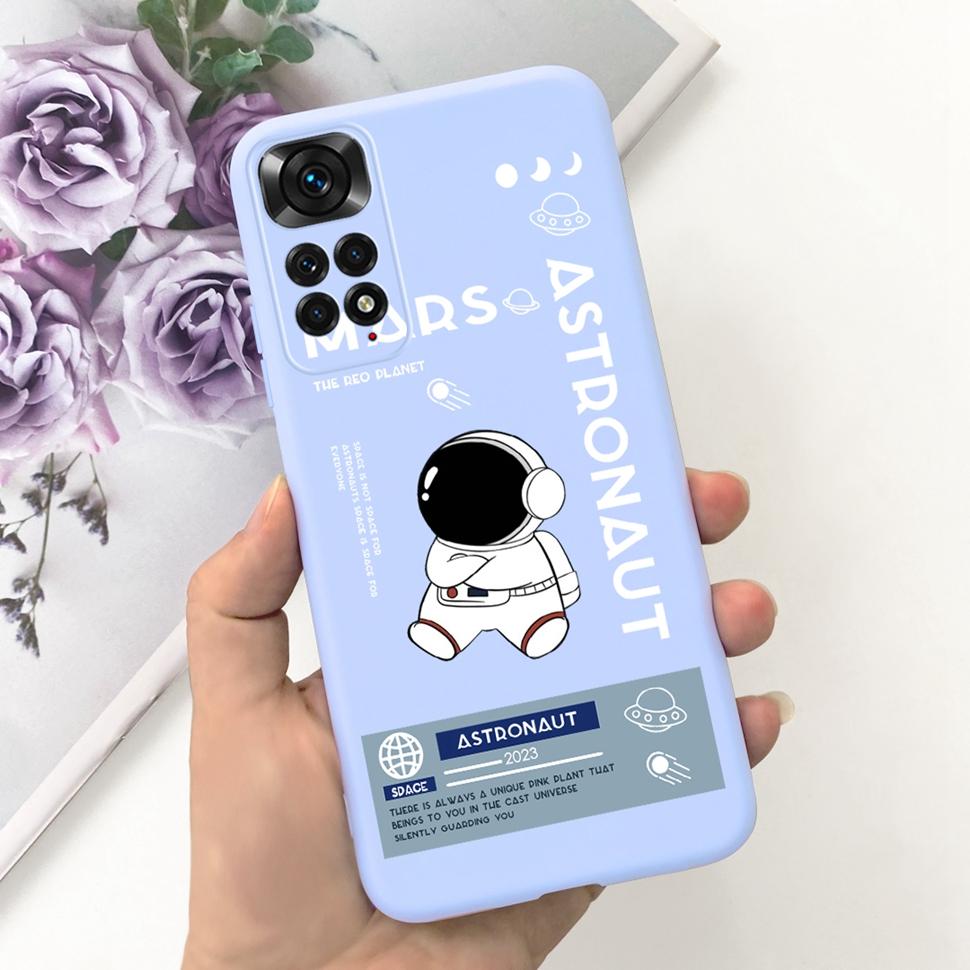 Phone Case For Xiaomi Redmi Note 11 Cover Cat Colorful Case Silicon Soft For Redmi Note11 Note11 4G Shockproof Protection Cover