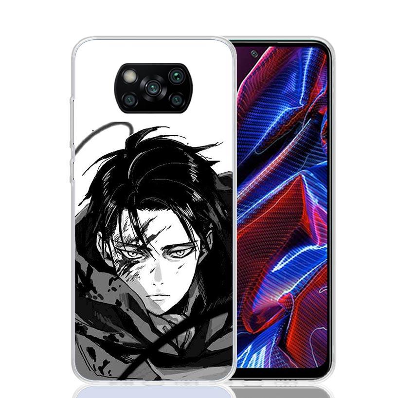 Attack Levi Case Phone Cover for Xiaomi Redmi Note 10 9 9S 8 8T 7 5 Pro Mi 12T 11T 10T 9T 12 11 Lite A3 A2 Trend Fundas Mi 11T 1
