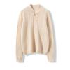 Women's Cashmere Knitted Suit with Chinese Stand Collar and Hollow Skirt, Perfect for Autumn/Winter.