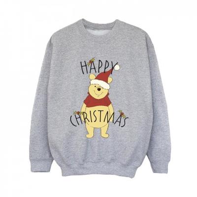 Boys Winnie The Pooh Happy Christmas Holly Sweatshirt