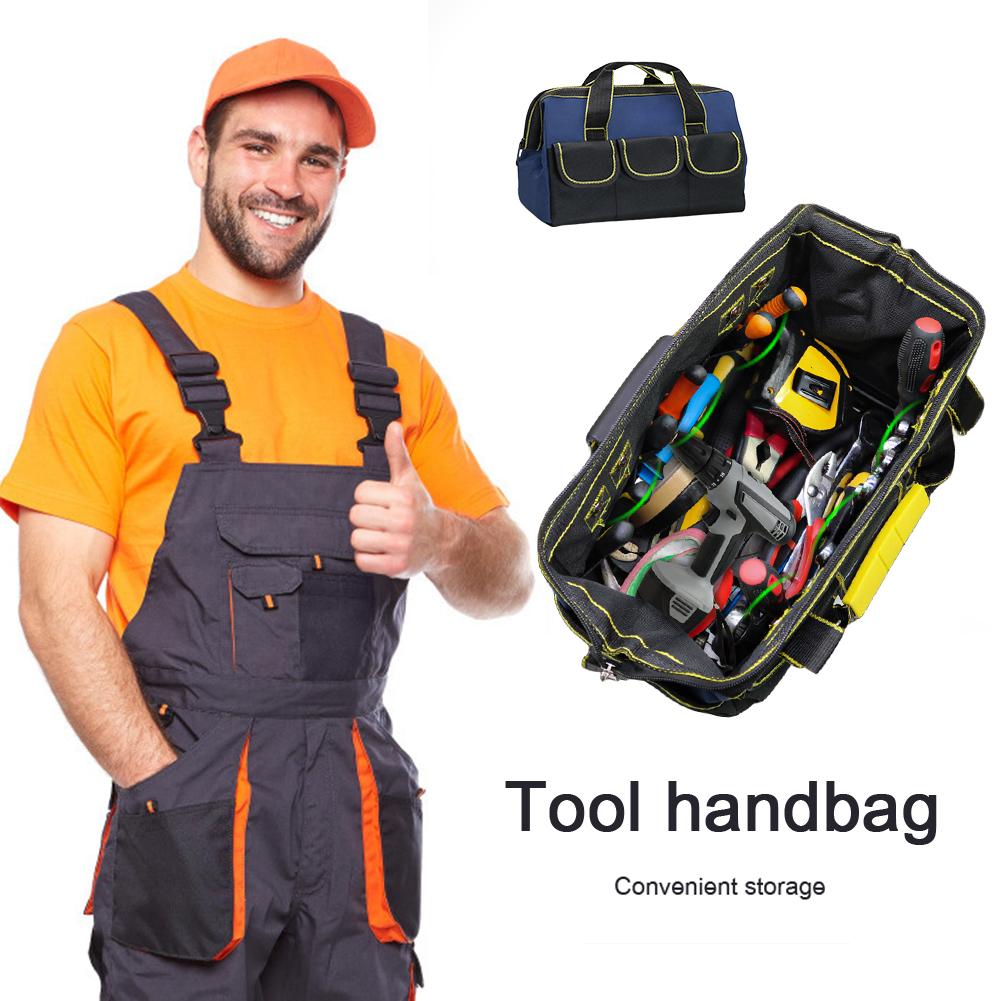 Multifunction Multi Pocket Toolkit Portable Electrician Bag 1680D Oxford Cloth Bag Waterproof Large Capacity Hardware Organizer
