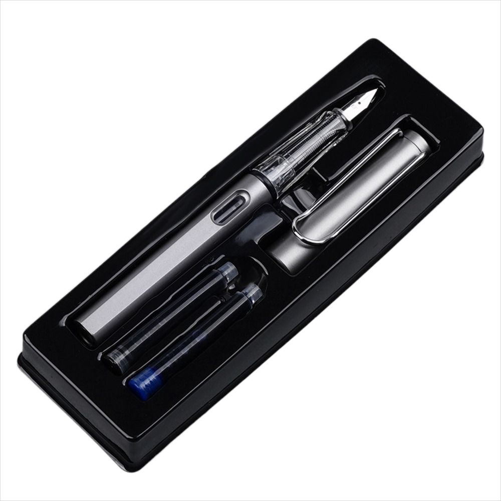 

Бизнес Девочки Мальчики Студенты 0.38 мм Детский Роскошный Набор Ручек Перьевые Ручки Набор Чернильная Ручка Ручка Для Письма серый