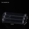 Transparent Plastic Tiered Display Rack for Nail Polish and Cosmetics