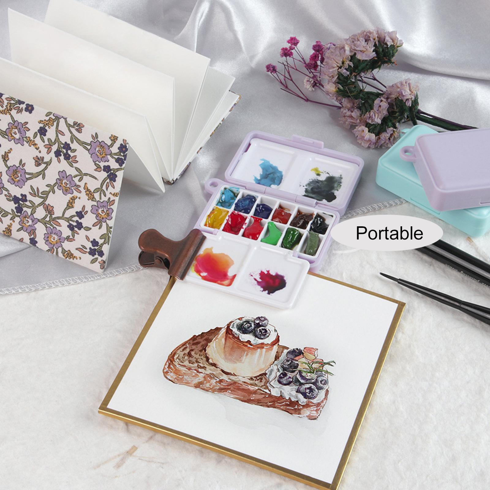 Mini Palette Aquarelle De 24 Couleurs : Palette Aquarelle Portable En