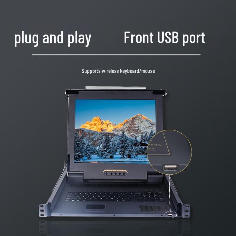 17-inch Rackmount KVM Switch with Integrated LCD