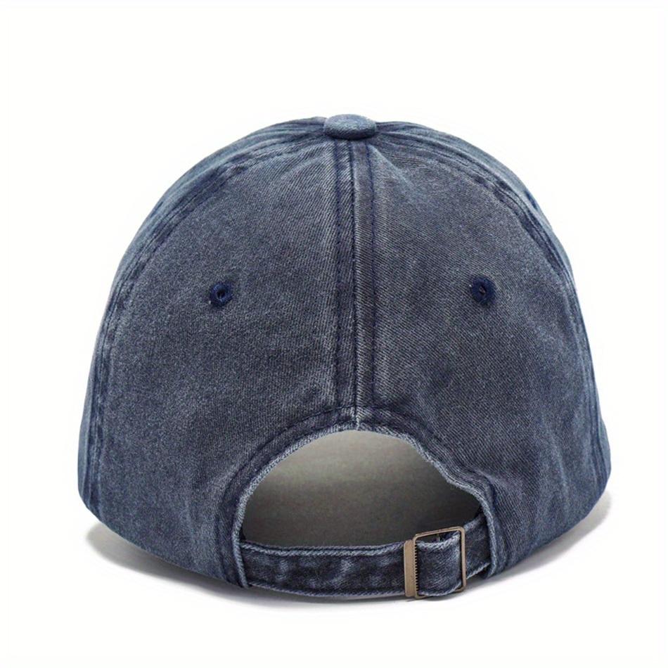Distressed Retro Baseball Cap Worn Text Slogan Street Culture Adjustable Sun Hat