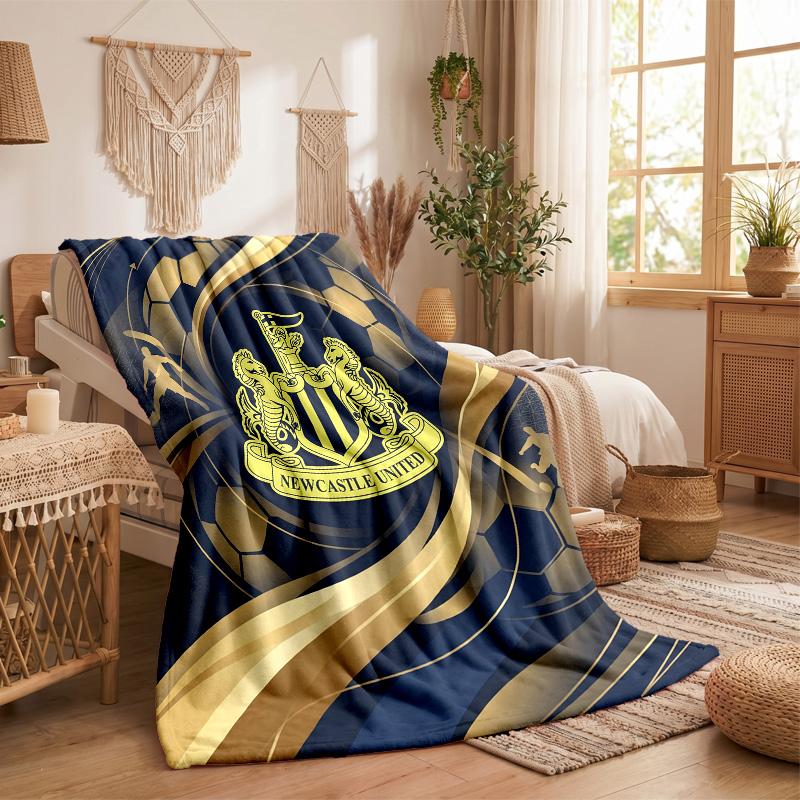 Newcastle United Football Print Flannel Blanket Soft Warm Sofa Bed Throw Blanket For Home Office Bedroom