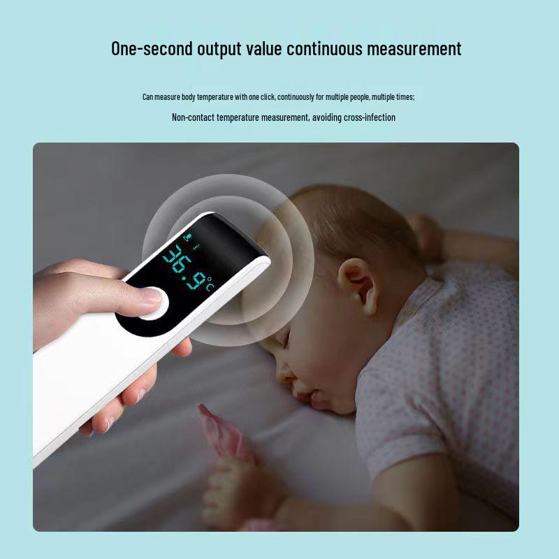 Multilingual Non-Contact Infrared Thermometer for Babies - Mini Handheld Temperature Gun