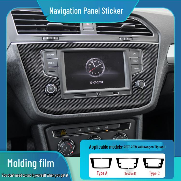 Volkswagen Tiguan 10-17 Innenraum Kohlefaser Kratz- & Trittschutz Konsole & Tür Kit