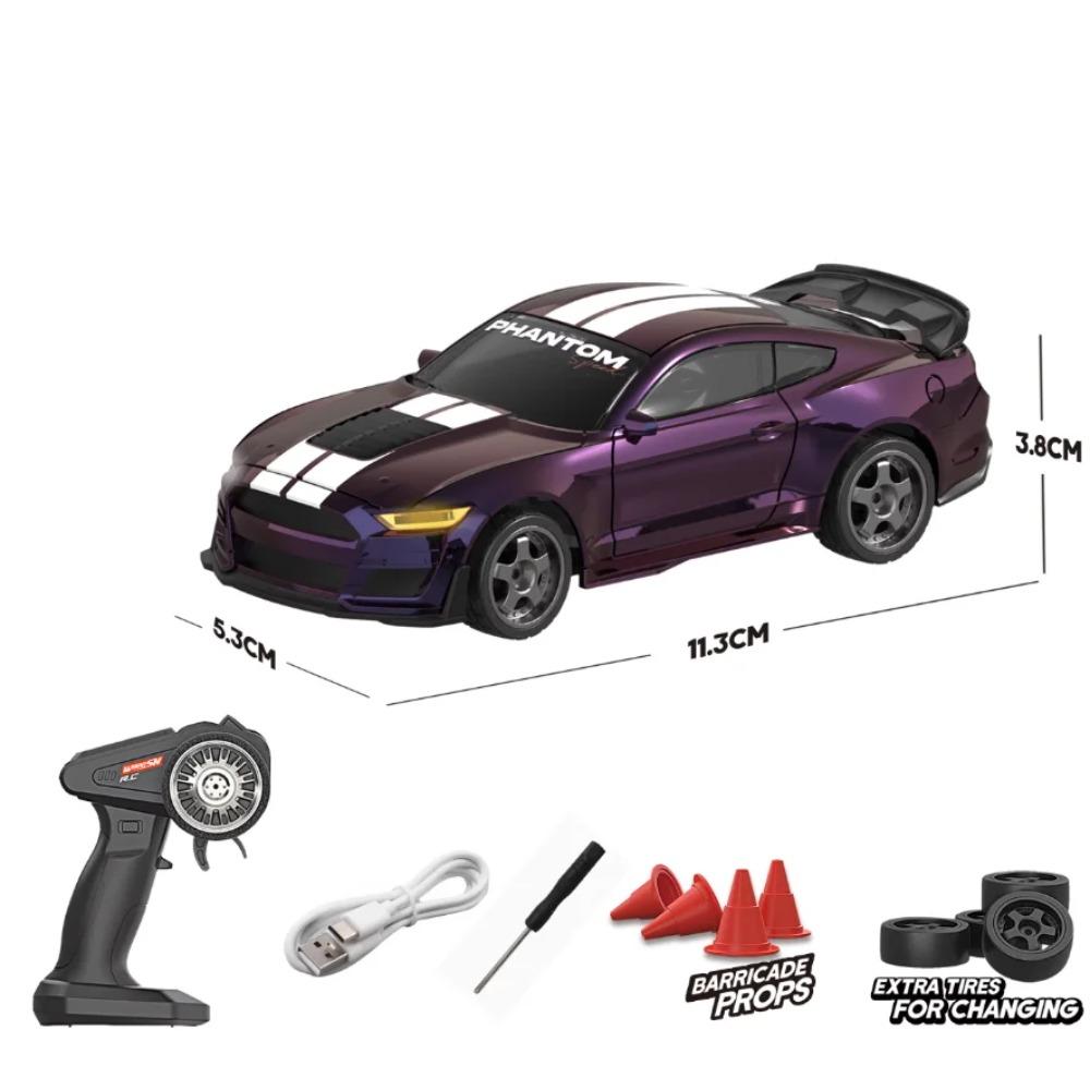 1:43 Rc Drift Remote Control Car High Speed Desktop Mini Simulation For Mustang GT Four Wheel Drive Half Proportional Rem