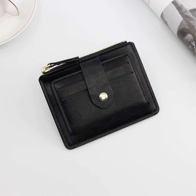 

Men s Fashion Slim Leather Wallet - Brown Business Credit ID Card Holder with Coin Pocket, Male Purse for Daily & Office Use