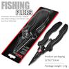 Stainless Steel Luya Pliers Multi-Functional Fish Control Device Anti-Rust Teflon Coating Small Mouth Fishing Pliers Cutting Lin