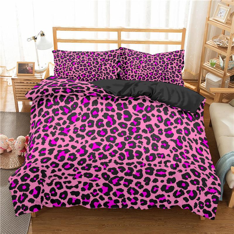 Leopard Print Duvet Cover Soft Butterfly Bedding Set King Twin Microfiber Animal Skin Fur Comforter Cover For Girls Boys Teens