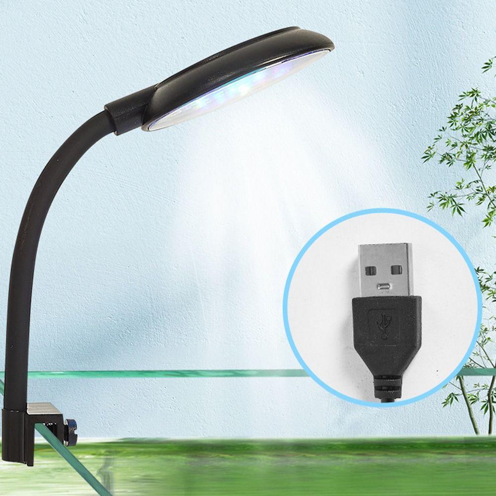 5/7W LED Aquariumleuchte 360-Grad-Drehung Aquarium Pflanzenleuchte Fischtank Klemmlampe Wohnzimmer