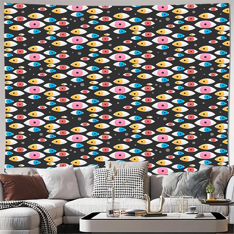 

Eye Pattern Tapestry Wall Hanging Psychedelic Hippie Room Decor Aesthetic Bedroom Backdrop Wall Art Home Decoration Festival Gif 74x94cm(29x37in)