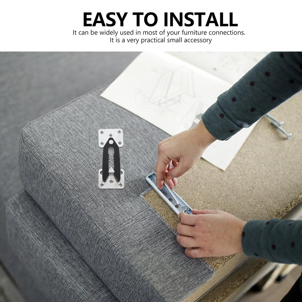 4 Stück Möbelverbindungs-Schnappverschluss Robuster Ecksofa-Verbinder Verstellbare Sofa-Krokodilklemmen Zubehör Ecksofa-Verbinder